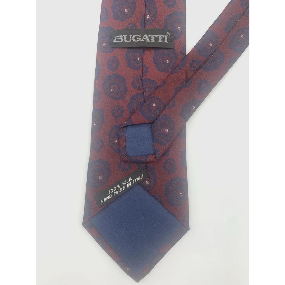 Bugatti 100% Silk Floral Men's Tie - Made‎ in Italy - 58